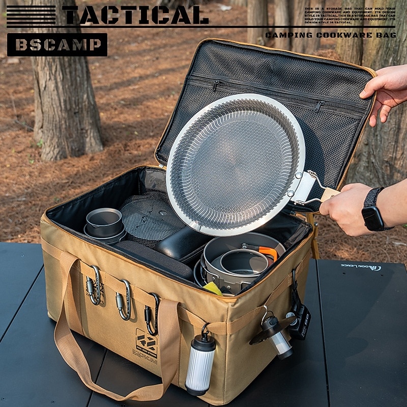 Large Capacity Outdoor Folding Storage Bag, Waterproof Portable Camping & Picnic Organizer for Cookware, Pots, Tableware, Gas Canister, Shockproof Tactical Outdoor Carry Bag 2026 - $30.99 –P2