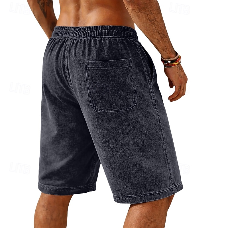 Shorts homme SoftFade™ Shorts d'été Shorts décontractés Shorts à lavage acide Shorts avec poches Taille élastique Confort lavé Respirant Longueur au genou Décontracté Extérieur Plage Vacances Mode de 2026 ? $22.99 –P5