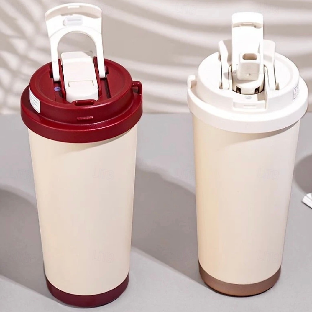 Izolovaný hrnek z nerezové oceli s vložkou z nerezové oceli 316, hrnek na kávu s dvojím použitím, velkokapacitní cestovní hrnek s brčkem, přenosný hrnek na kávu 2026 - $19.99 –P9