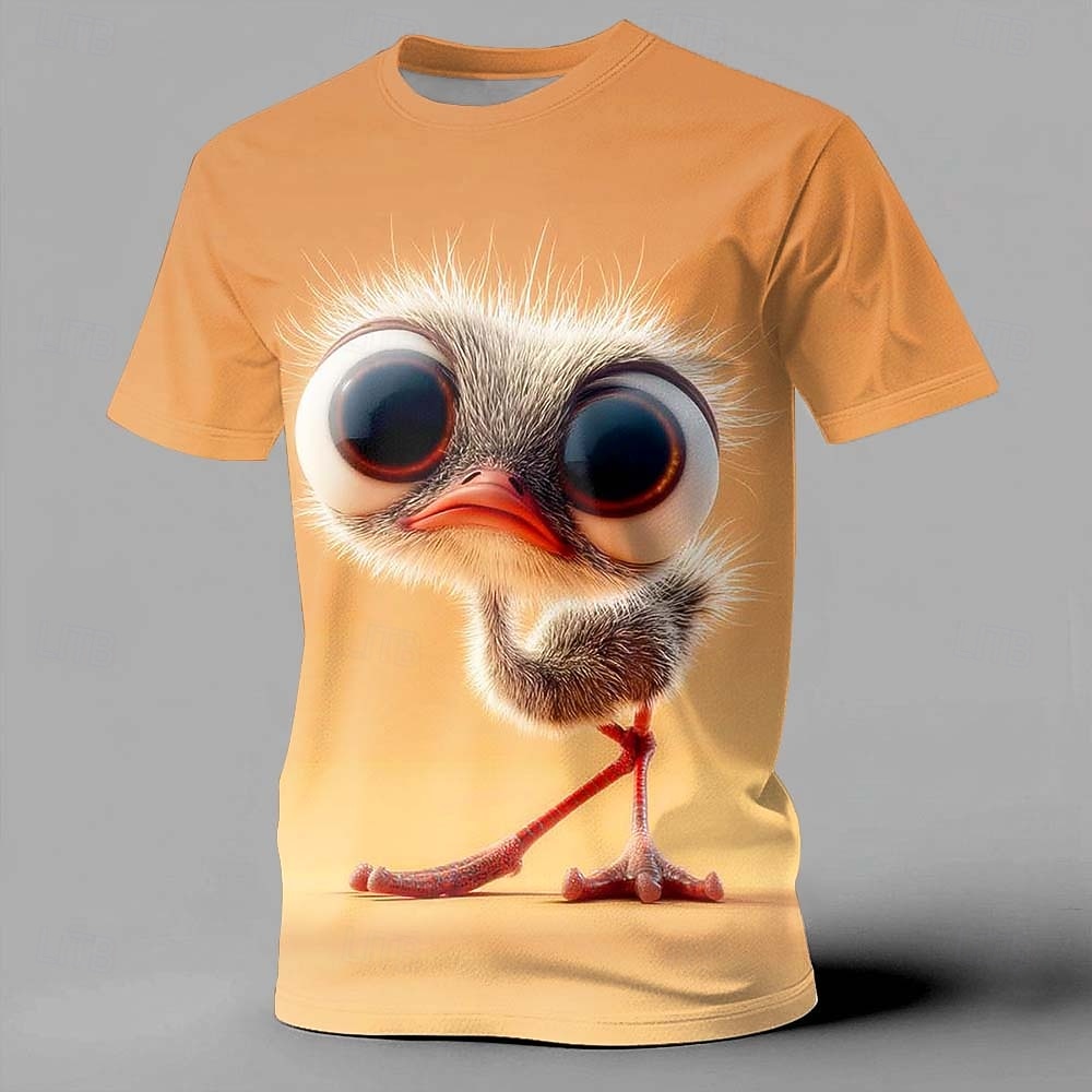 Per uomo Animale Pulcino Divertente Maglietta Manica Corta maglietta Stampa 3D Girocollo Camicia Esagerato Designer Feste Ferie Giallo Rosa Cachi Estate Primavera Abbigliamento S M L XL XXL XXXL del 2026 a $21.99 –P4