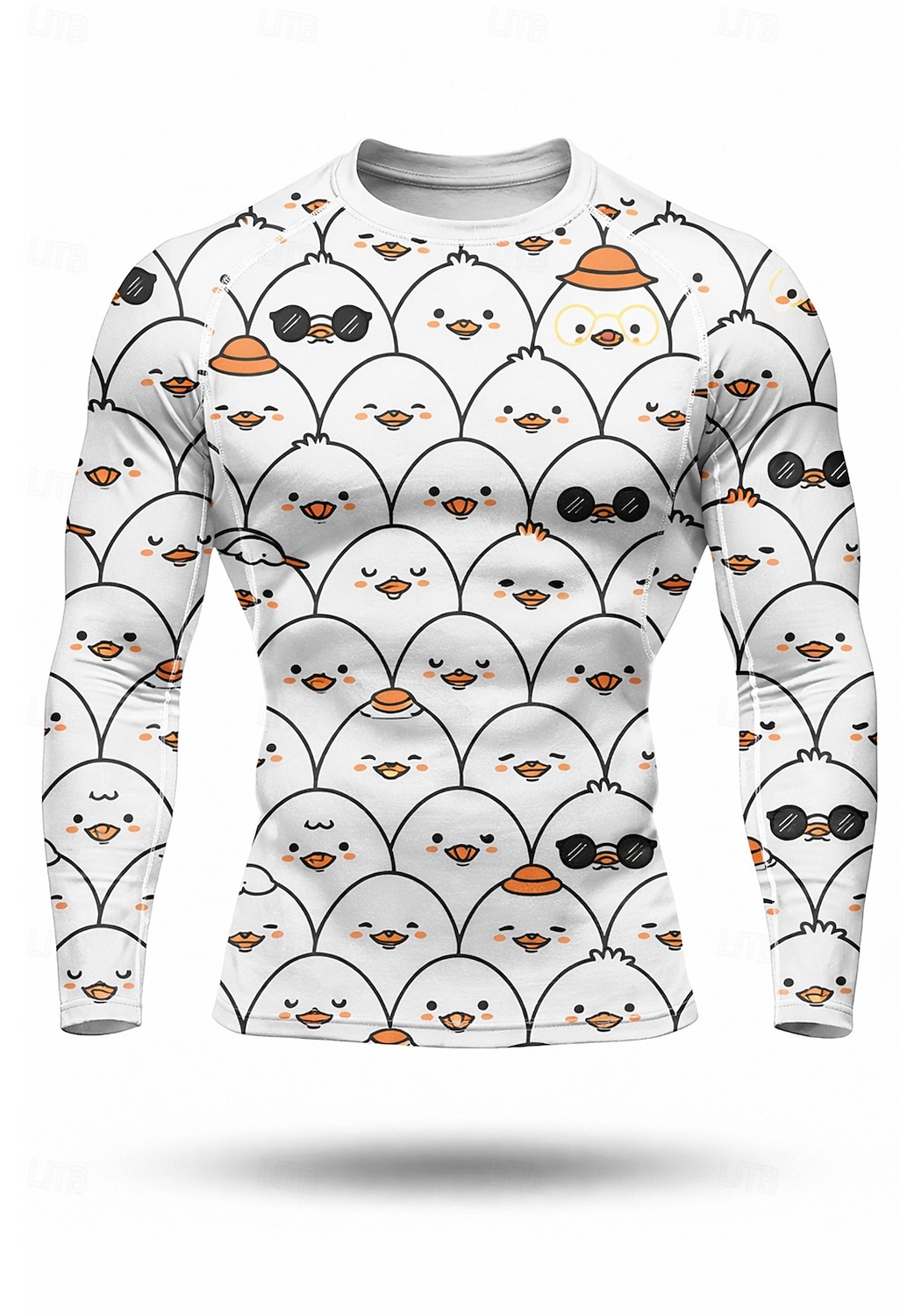 Муж. Универсальные Компрессионная футболка Футболка для бега 3D печать Длинный рукав Футболка Футболка Весна Осень Геометрический принт Быстровысыхающий Сжатие видеоизображений Для тренировки Power 2026 - $20.99 –P4