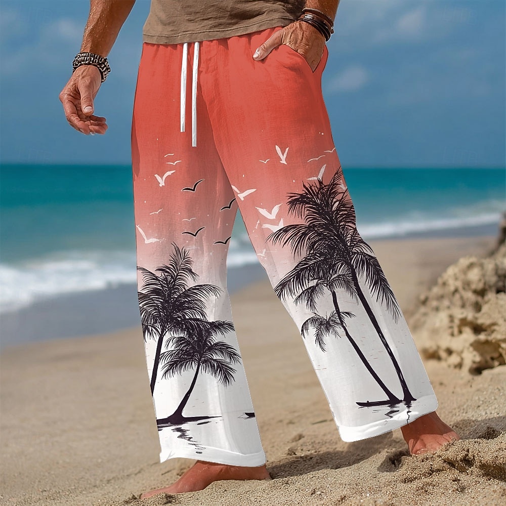 Per uomo Albero di Cocco Colore sfumato Piante Tropicali Pantaloni Pantaloni Larghi Pantaloni casual Misura del girovita medio Hawaiano All'aperto Vacanza Abbigliamento mare Coulisse elastica in vita del 2026 a $27.99 –P3