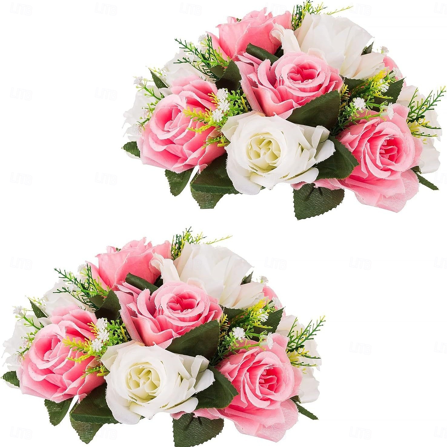 Kunstmatige trouwrozenbal, halfronde, levensechte neprozen voor bruiloft, verloving, thuis, feest, Valentijnsdag, Moederdag &seizoensdecoraties 2026 - $20.99 –P16