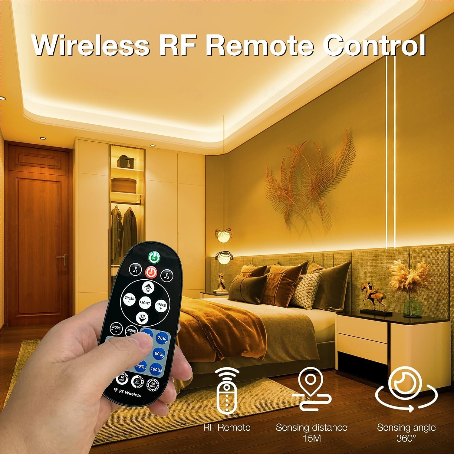 COB LED Intelligent Strip Lights Timing Music Synchronization RF Remote and AppDimmable Bright 16.4-65ft 3000-6500K  COB LED Light Strip for Bedroom Living Room TV Cabinet Optional Switching Power 2026 - $39.99 –P8