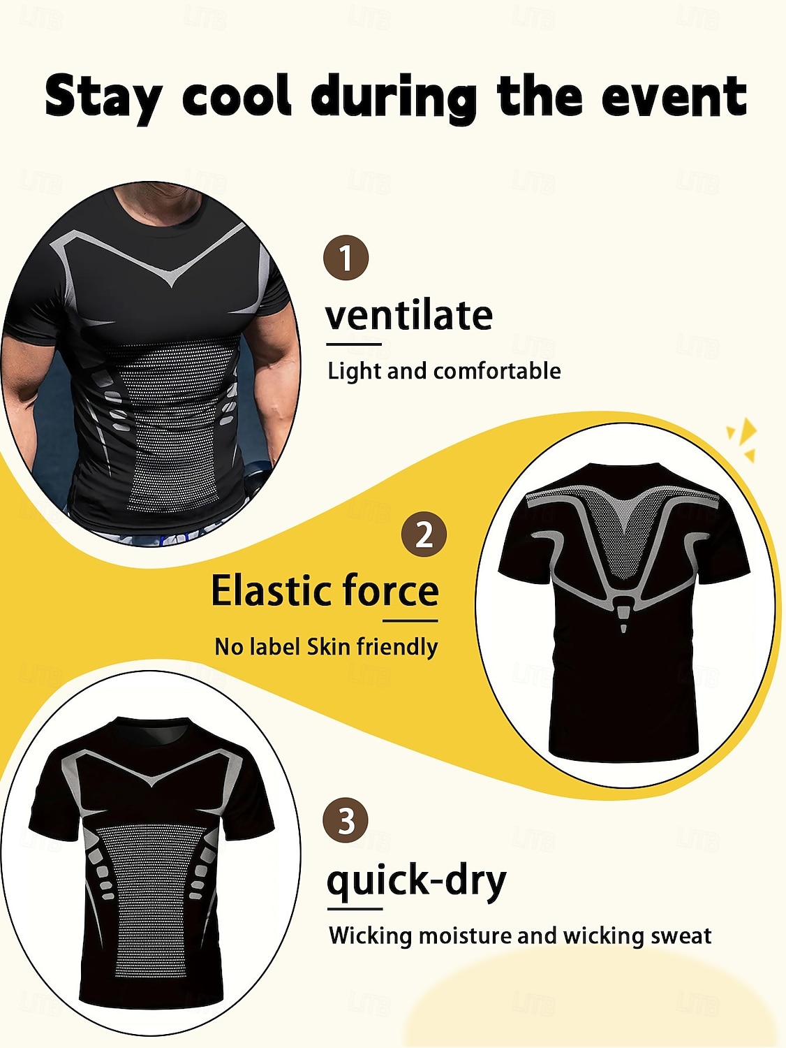 Bărbați Tricou Tee Top Mânecă scurtă Stil Nautic Vară Primăvară Toate Sezoanele Geometric Simplu Modă Sportiv De Bază Uscare rapidă Sporturi & Exterior Fitness Îmbrăcăminte de Sport  Albastru piscin 2026 - $13.49 –P4