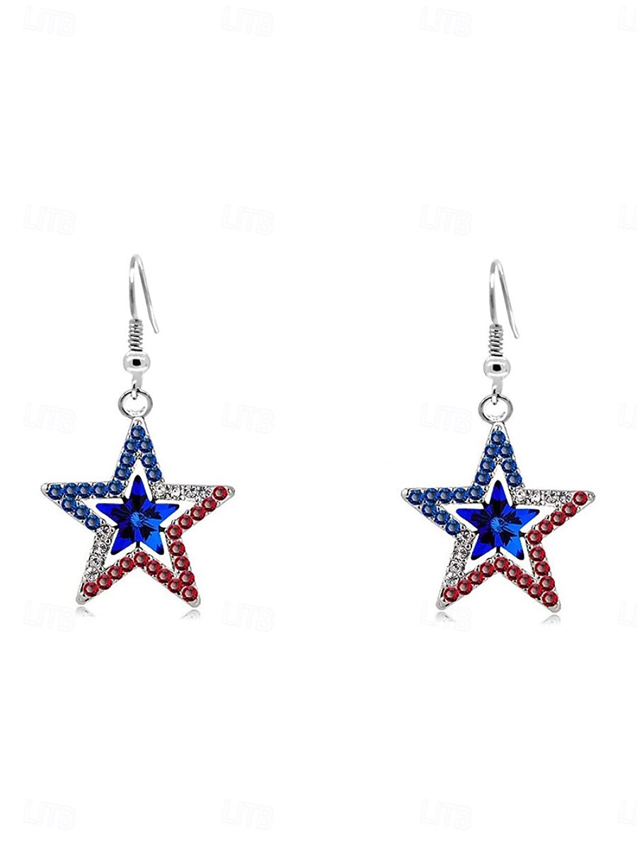 1 pereche Cercei For Pentru femei Zirconia cubică Zilnic Stradă Festival Aliaj Geometric Αστέρι 2026 - $8.49 –P2