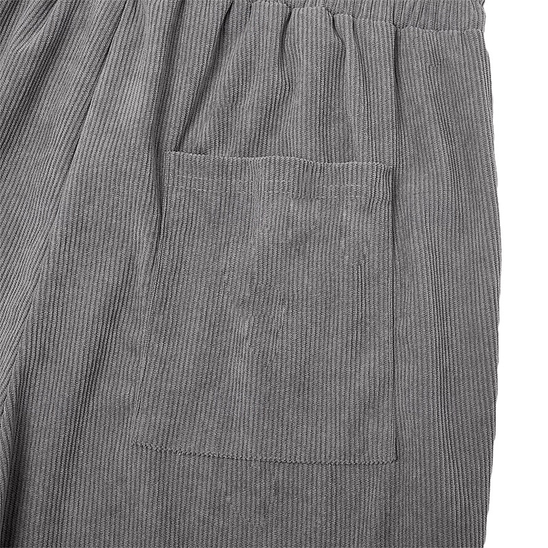 Męskie Spodnie dresowe z szerokimi nogawkami Spodnie Spodnie sztruksowe Luźne spodnie Spodnie codzienne Ściągana na sznurek Elastyczny pas Równina Prążki Odprowadza wilgoć Oddychający Pełna długość 2026 - $24.99 –P4