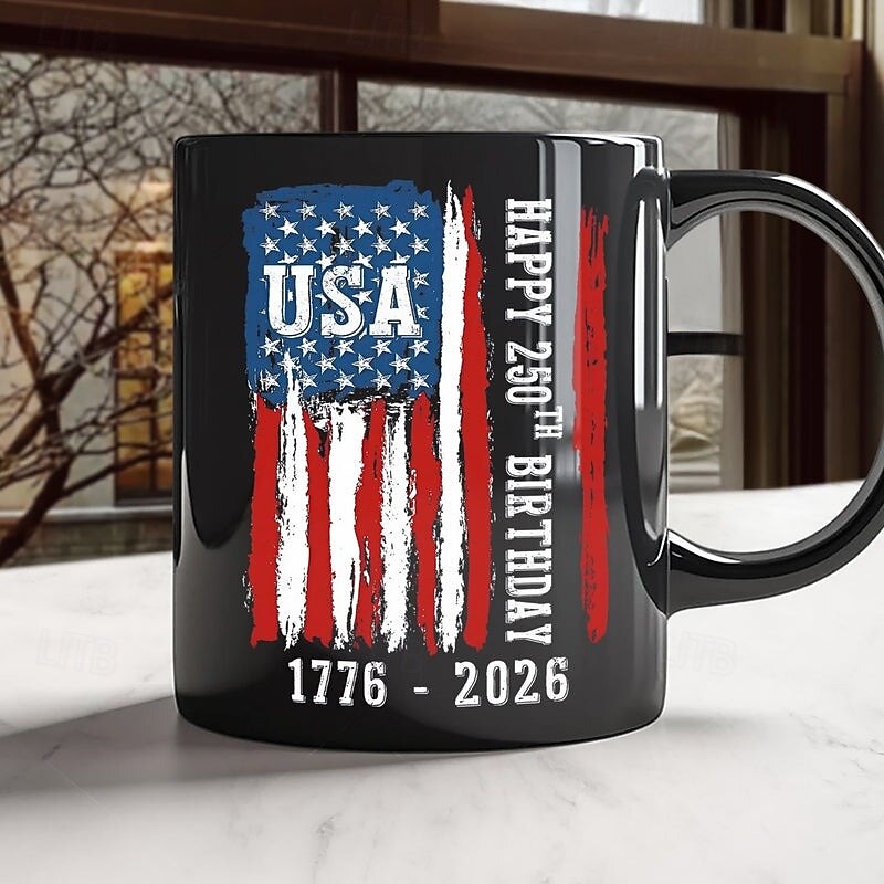 Taza del 250.º aniversario de Estados Unidos, regalo patriótico, taza de café de cerámica del semiquincentenario, 1776-2026, Estados Unidos 250, Día de la Independencia, regalo del 4 de julio para 2026 - $16.99 –P5