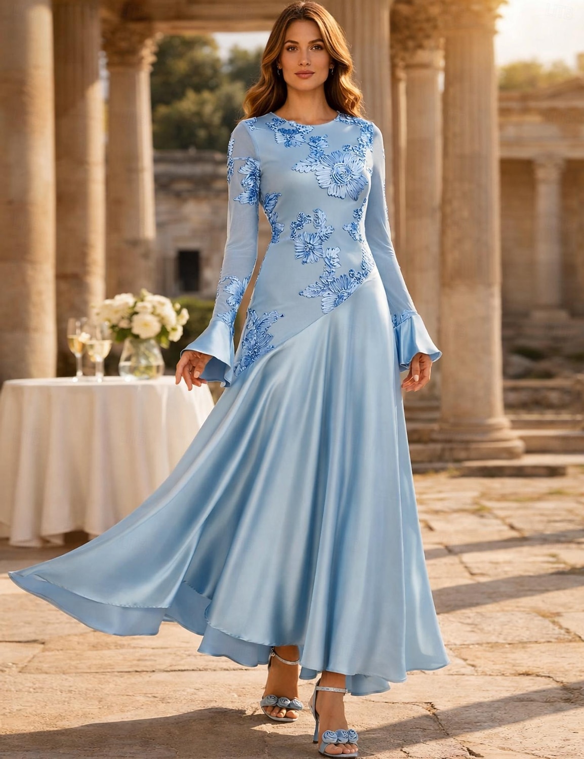 sachin and babi light blue dress Dress 55767 Petra Burgundy Embroidered Voile