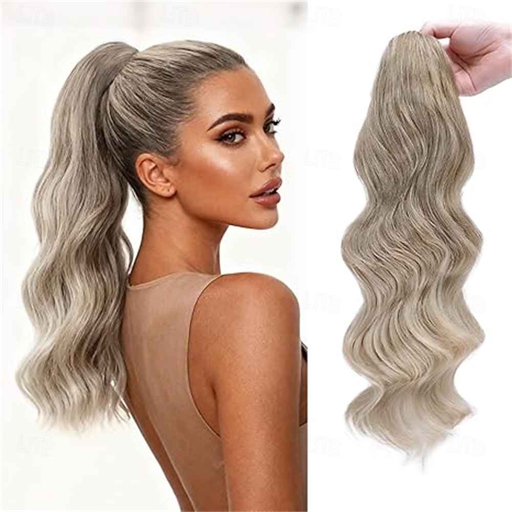 Extension queue de cheval à pince, 50 cm (20 pouces), noire, bouclée et ondulée, avec pince, pour femme. Cheveux synthétiques souples et naturels, parfaits pour un usage quotidien. de 2026 ? $14.99 –P2