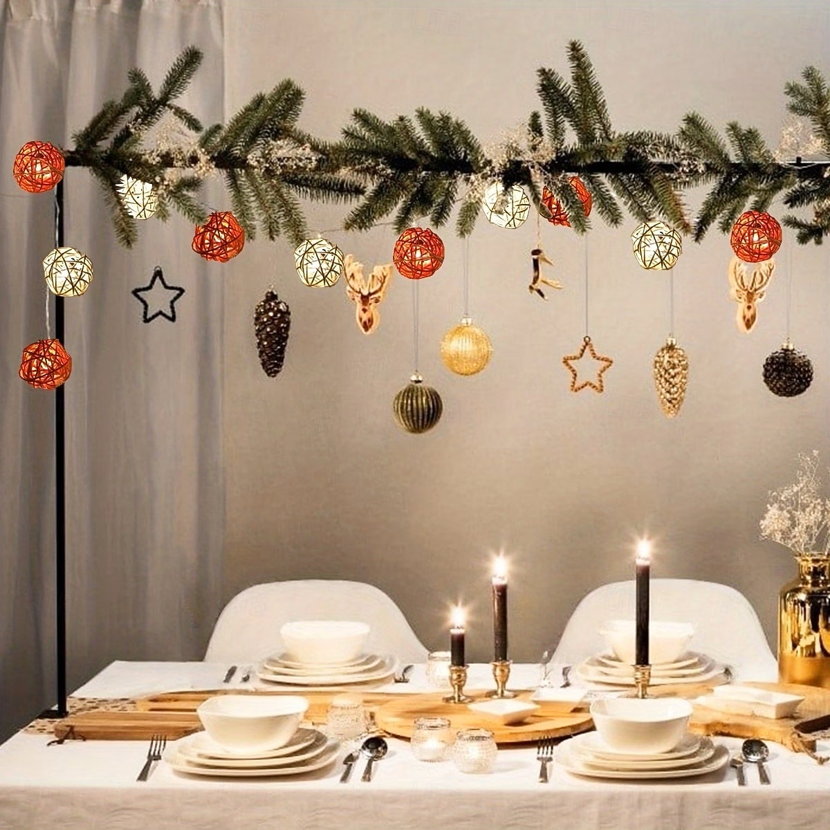 4 cm sfærisk flettet eventyrlyslenke 10/20LED batteridrevne innendørs fe-lamper er til jul, bryllup, valentinsdag, fest, hjem, hage, balkonger, verandaer og vindusutstillinger 2026 - $12.99 –P10