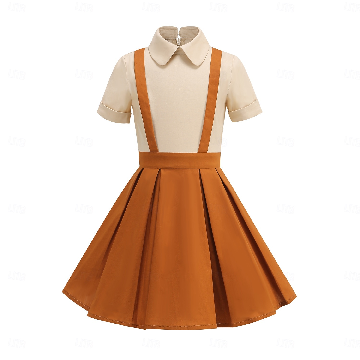 1950s Retro Vintage Midi Swing Dress Flare Dress Short Sleeves Solid Color Fit & Flare Swing Fancy Dress Girls' Children's Day Masquerade Vacation Dailywear Birthday Party Kid's Dress Homecoming 2026 - $53.99 –P1