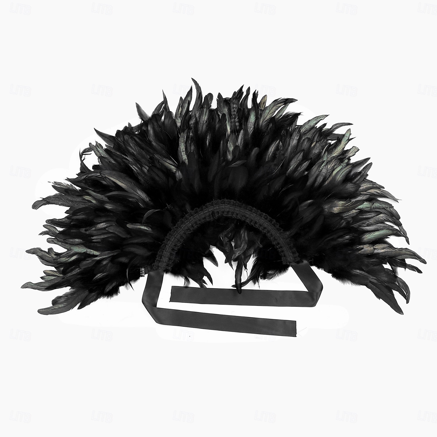 Karnevál 2026 Riói Karnevál Szamba Kiegészítők Nők Fekete Toll Köpeny Sál Magas Gallérral Brazíliai Fesztivál Előadói Jelmez 2026 - $26.99 –P3