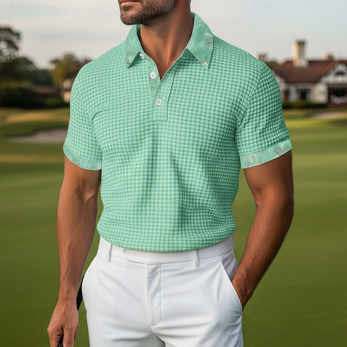 Herre Med Tekstur Golf skjorte Avslappet Virksomhet Klassisk Kortermet Mote Moderne Helfarge Hawaii Knapper Sommer Vår Vår sommer Normal Svart Hvit Grønn Kakifarget Med Tekstur 2026 - $20.99 –P7