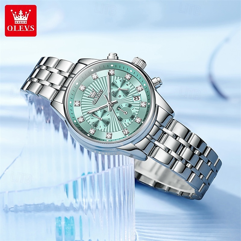 Cadeau de la fête des mères OLEVS montre-bracelet pour femmes calendrier lumineux décontracté montre en acier inoxydable de 2026 ? $41.99 –P3