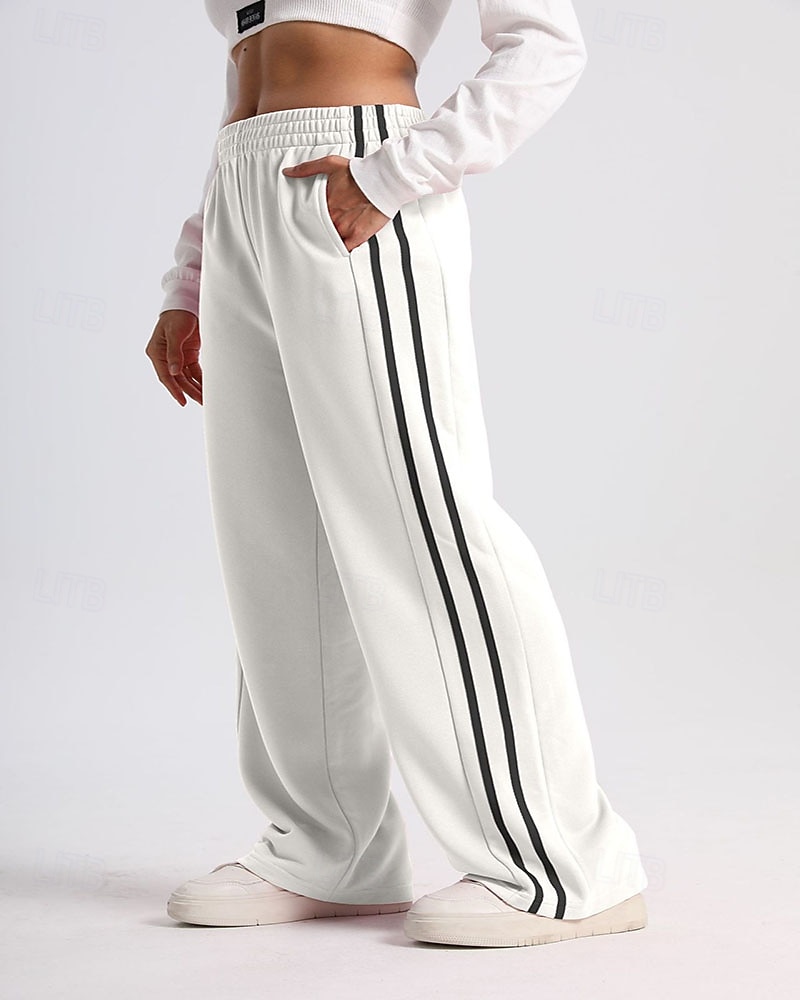 Mulheres Calças de corrida casuais Calças Palazzo Casuais Calças esportivas Patchwork Bolsos Cintura elástica Vestuário de atletismo Casual Diário Ao ar livre Verão Primavera Outono Proteção Solar de 2026 por $27.99 –P6