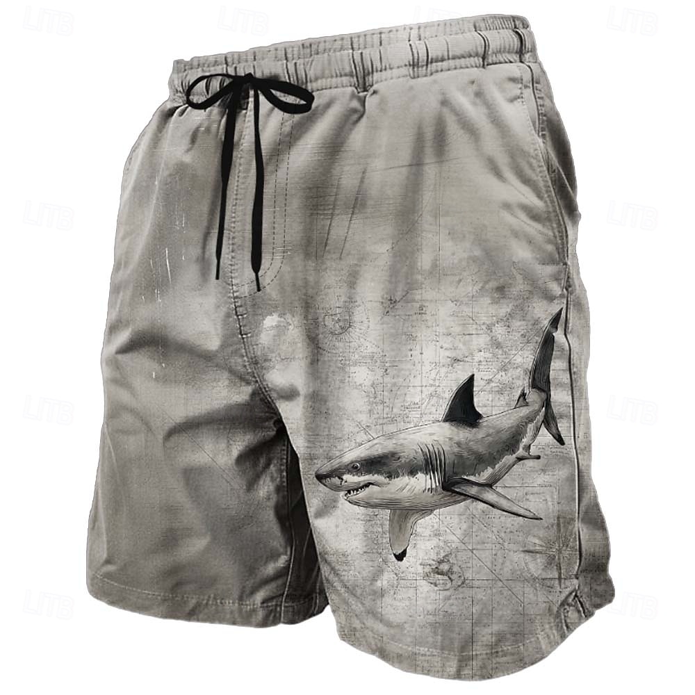 Per uomo Squalo Creature marine Trama grunge Costumi da bagno Pantaloncini da mare Pantaloncini da Surf Misura del girovita medio Retrò Vintage All'aperto Vacanza Abbigliamento Quotidiano Tasche del 2026 a $20.99 –P5