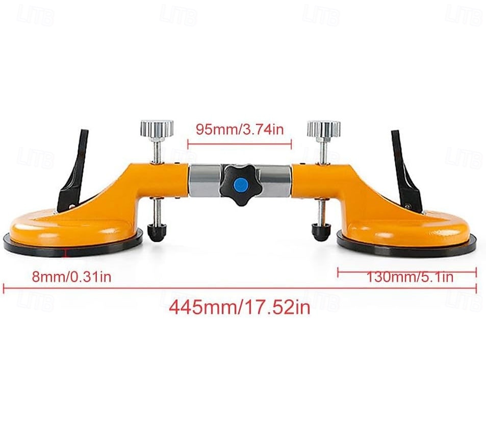 bezešvý švový upevňovač s nastavitelnými vakuovými přísavkami 90-270 stupňů pro vyrovnání spojů švů, profesionální nástroj pro instalaci pevných desek na žulu, kámen, mramor, desky, oranžová 2026 - $42.99 –P10
