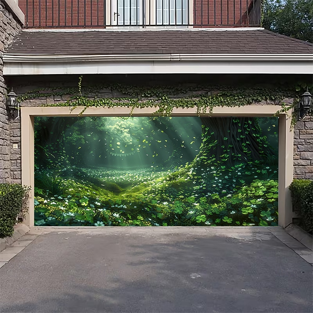 Ziua St. Patrick tapiserie Capac ușă de garaj Agățat mare Trifoi Drăguţ #D Petrecere Exterior Nuntă Fundaluri de fotografiere Curte Decorațiuni interioare 2026 - $49.99 –P3