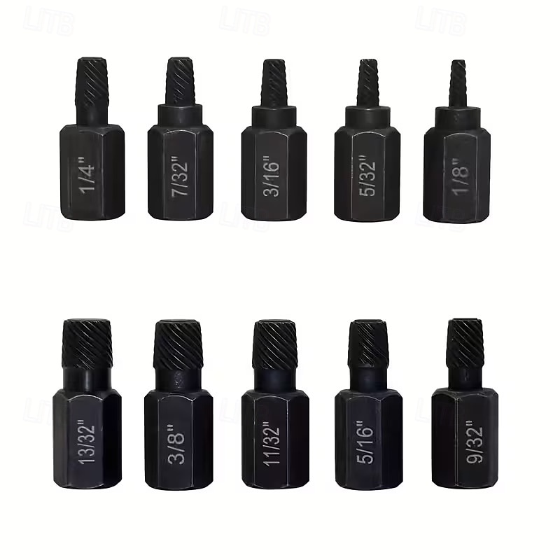 10dílná sada vytahovačů závitů pro vysoké zatížení – snadno odstraňují poškozené, stržené nebo zlomené šrouby, šestihranné šrouby &spojovací prvky, vysoce pevná konstrukce pro dlouhou životnost 2026 - $17.99 –P13