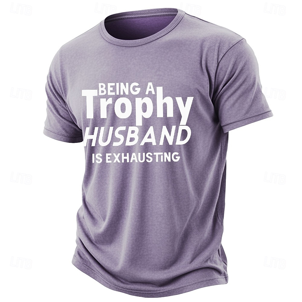 Vintage Distressed Being A Trophy Husband Is Exhausting Sarcastic Quote Tee Mens Washed Soft Cotton Blend Graphic Shirt Clothing Apparel S M L XL XXL XXXL 2026 - $21.99 –P2