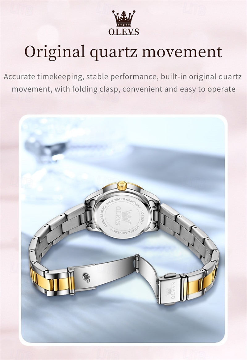 Mother's Day Gift New Olevs Brand Ladies' Business Watch With Night Light Calendar And Day/Night Display Quartz Movement Stylish Water-Resistant Sporty Ladies' Wristwatch. 2026 - $33.99 –P5
