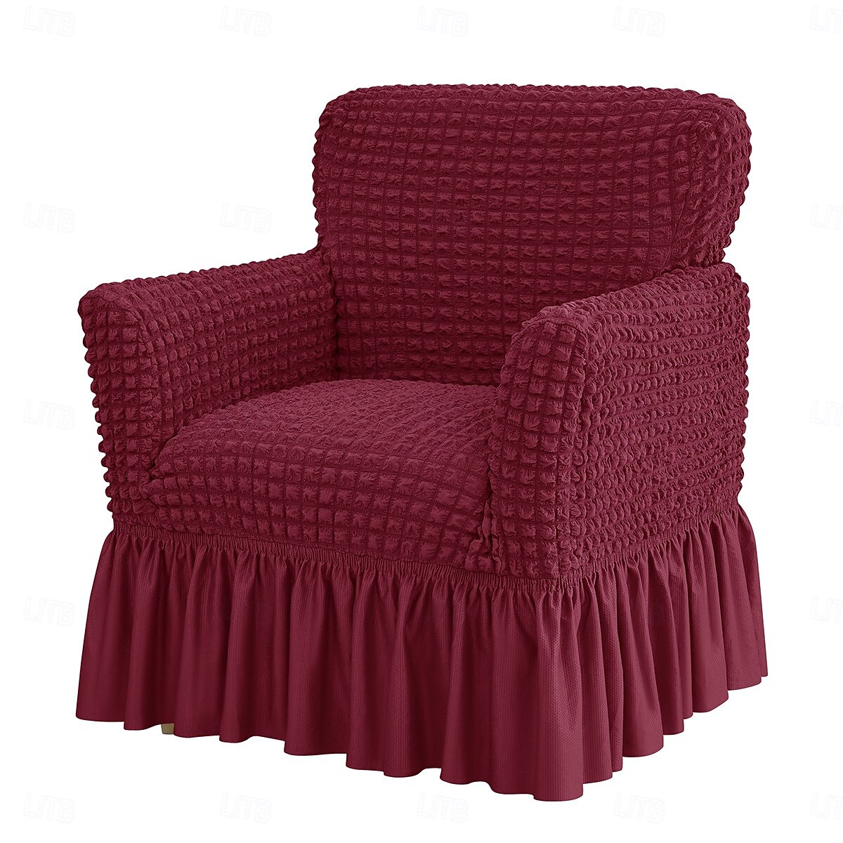 Stretch Seersucker Armchair Slipcovers with Skirt, 1-Piece Chair Cover with Arms, Soft Stretch Accent Chair Slipcovers, Non-Slip Washable Furniture Protector for Living Room Decor 2026 - $47.99 –P6