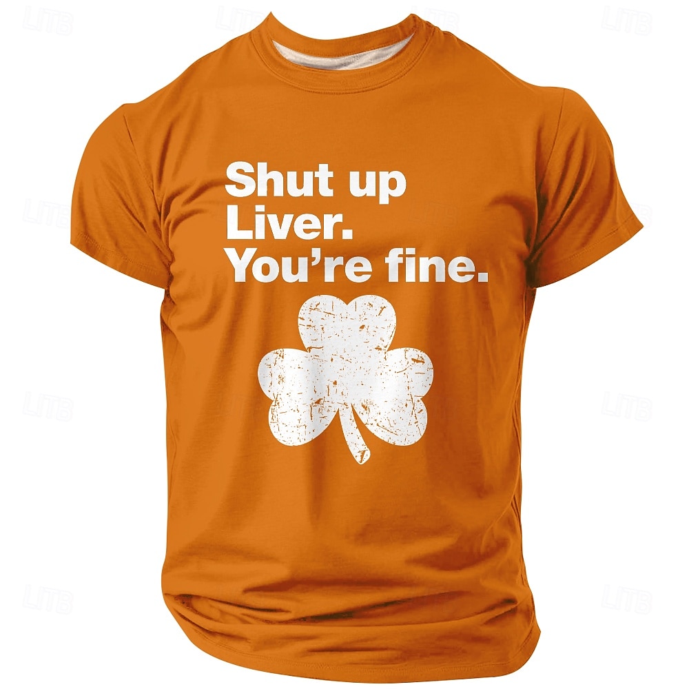 Den svatého Patrika zmlkni játra ty jsi v pořádku vtipné irské tričko s trojlístkem zelené krátký rukáv oblečení oděv S M L XL XXL XXXL 2026 - $20.99 –P2
