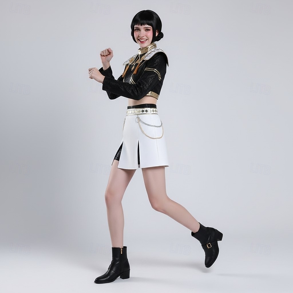 Inspirado en el Kpop Inspirado en ídolos coreanos Estrella del pop Disfraz Vestido llamativo Ídolo virtual for Mujer Adultos Víspera de Todos los Santos Carnaval Rendimiento Comic Con Exposición de 2026 - $105.99 –P15