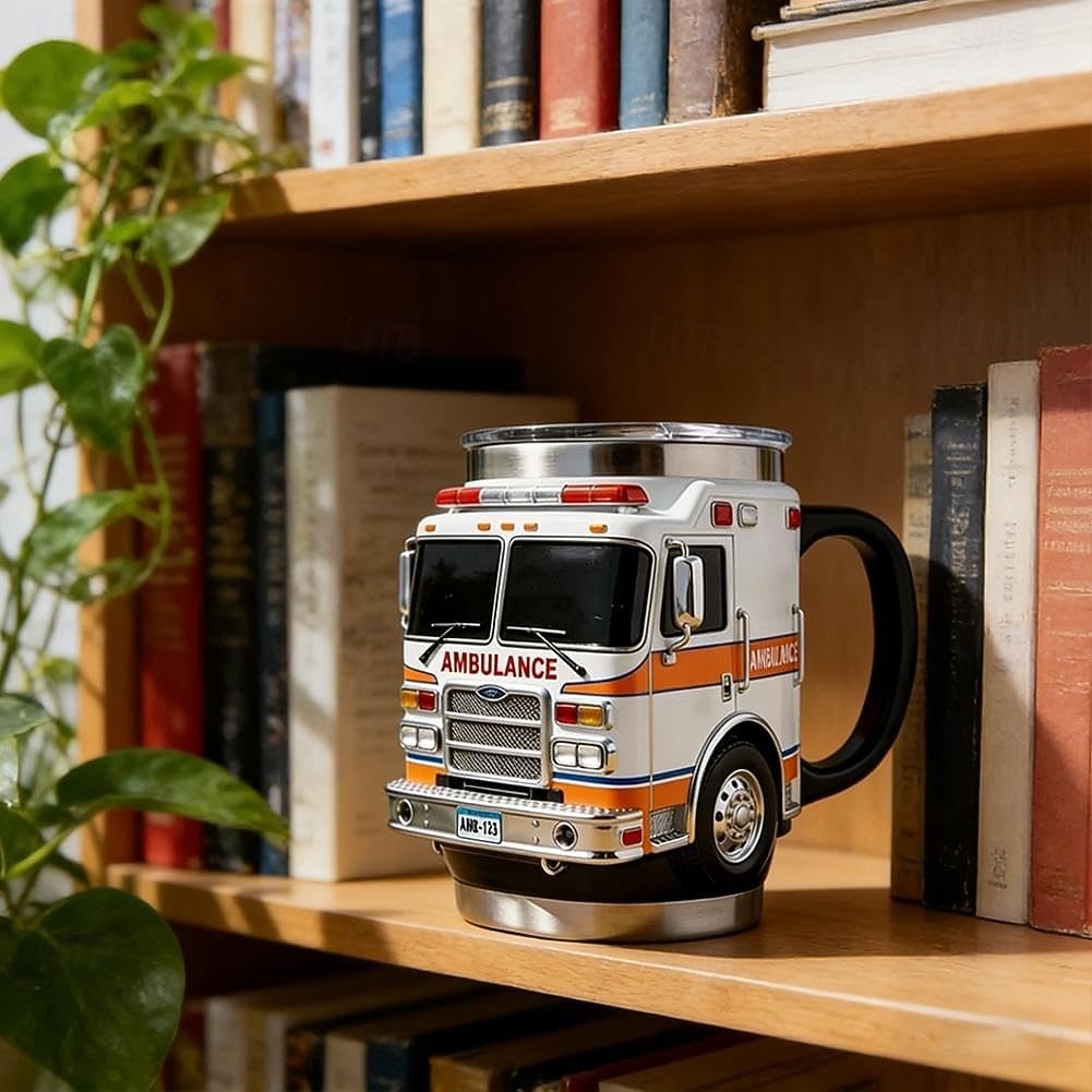 Tazza da pompiere, per i più coraggiosi, tazza da caffè artigianale con camion dei pompieri, tazza da caffè con pompiere, divertente tazza 3D con camion dei pompieri, stoviglie resistenti per bevande del 2026 a $27.99 –P2