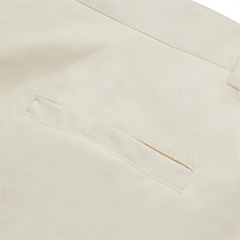 Per uomo Shorts Shorts di Lino Shorts eleganti Pantaloncini Estivi Cerniera Tasca Tinta unita Comodità Traspirante Lunghezza al ginocchio Quotidiano Abbigliamento casual alla moda Affari Moda Casual del 2026 a $24.99 –P11