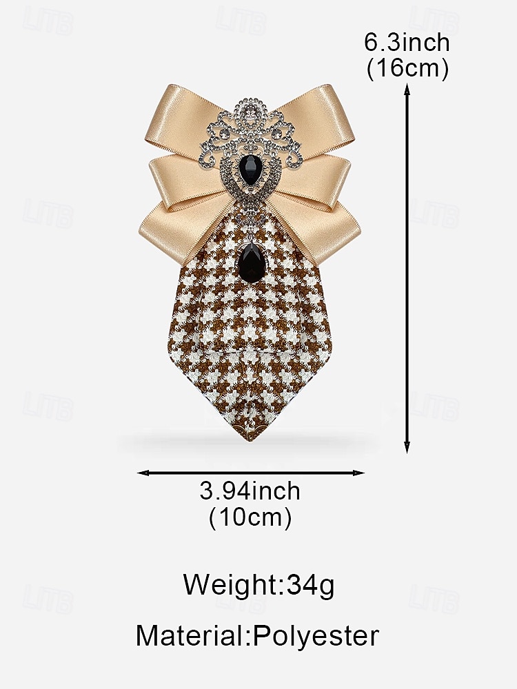 Men's Polyester Bow Tie Brooch – Two Colors – Elegant Wedding & Party Accessory with Embellished Detailing 2026 - $11.99 –P10