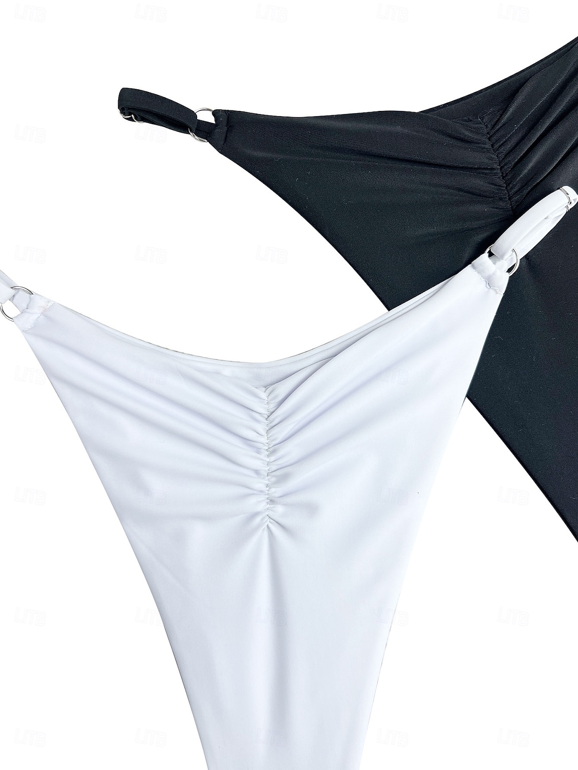 Two Piece Women's Swimwear Bikini Bottom Thong Swimsuit High Waist Vacation Beach Wear Solid Color Halter Neck Sleeveless Bathing Suits 2026 - $22.99 –P5