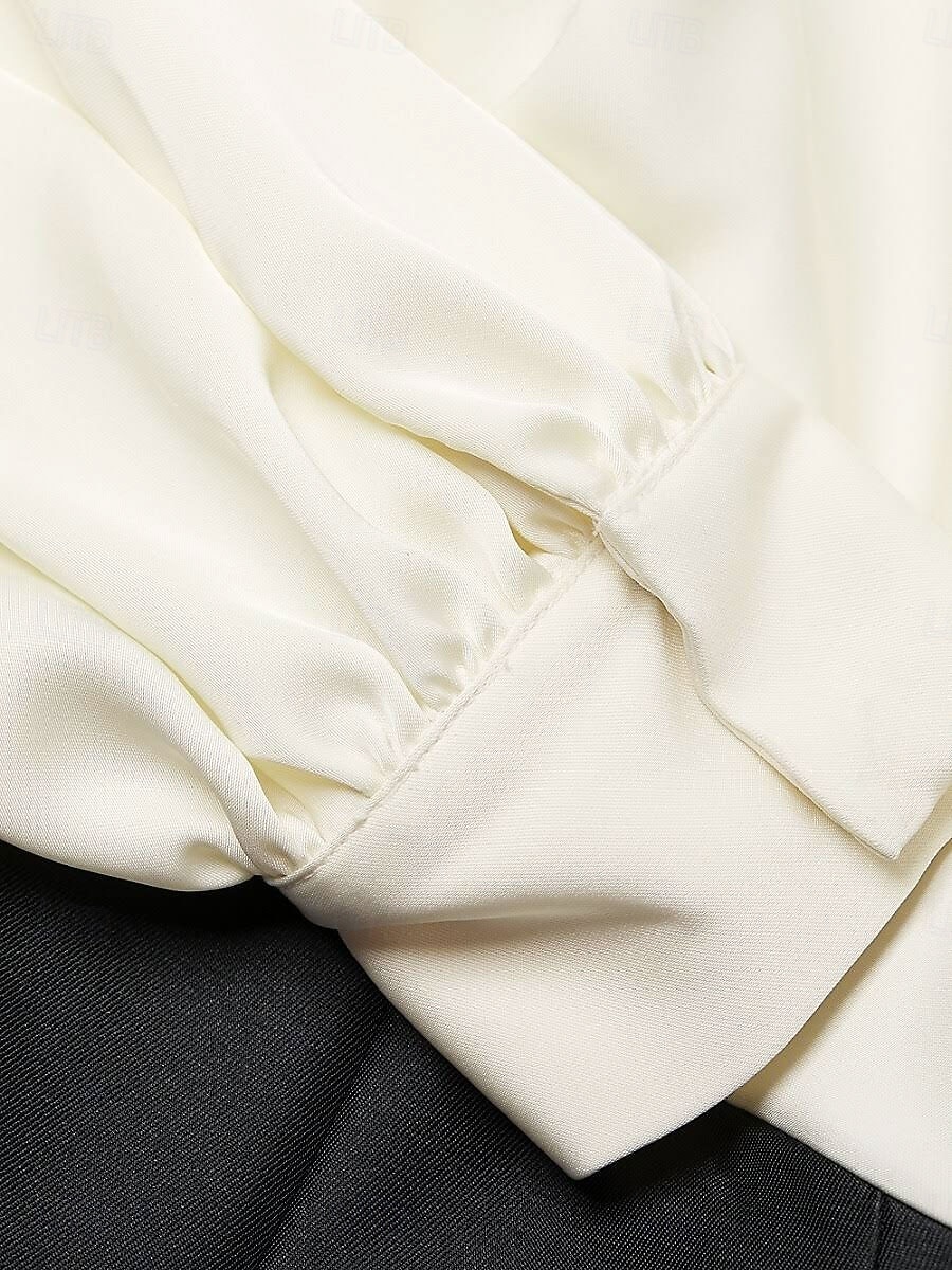 A-Line Floor Length Evening Gown High Split Mother Of The Bride Long Sleeve V Neck Formal Wedding Guest Belt / Sash Satin with Pleats Slit 2026 - $172.99 –P5