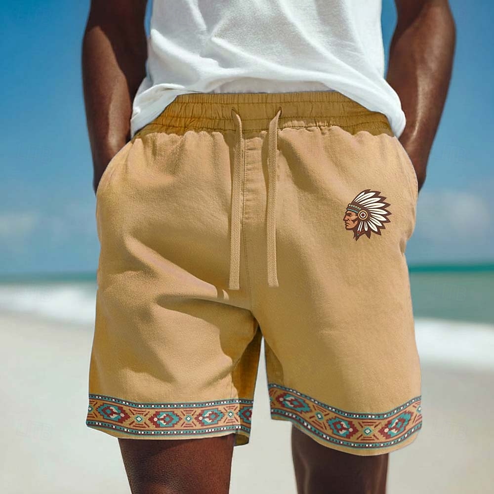 Per uomo Azteco Etnico Popoli indigeni Shorts Pantaloncini casual Pantaloncini di cotone Misura del girovita medio Vintage Retrò Vacanza Abbigliamento Quotidiano Ferie Tasche Laterali Coulisse del 2026 a $25.99 –P2