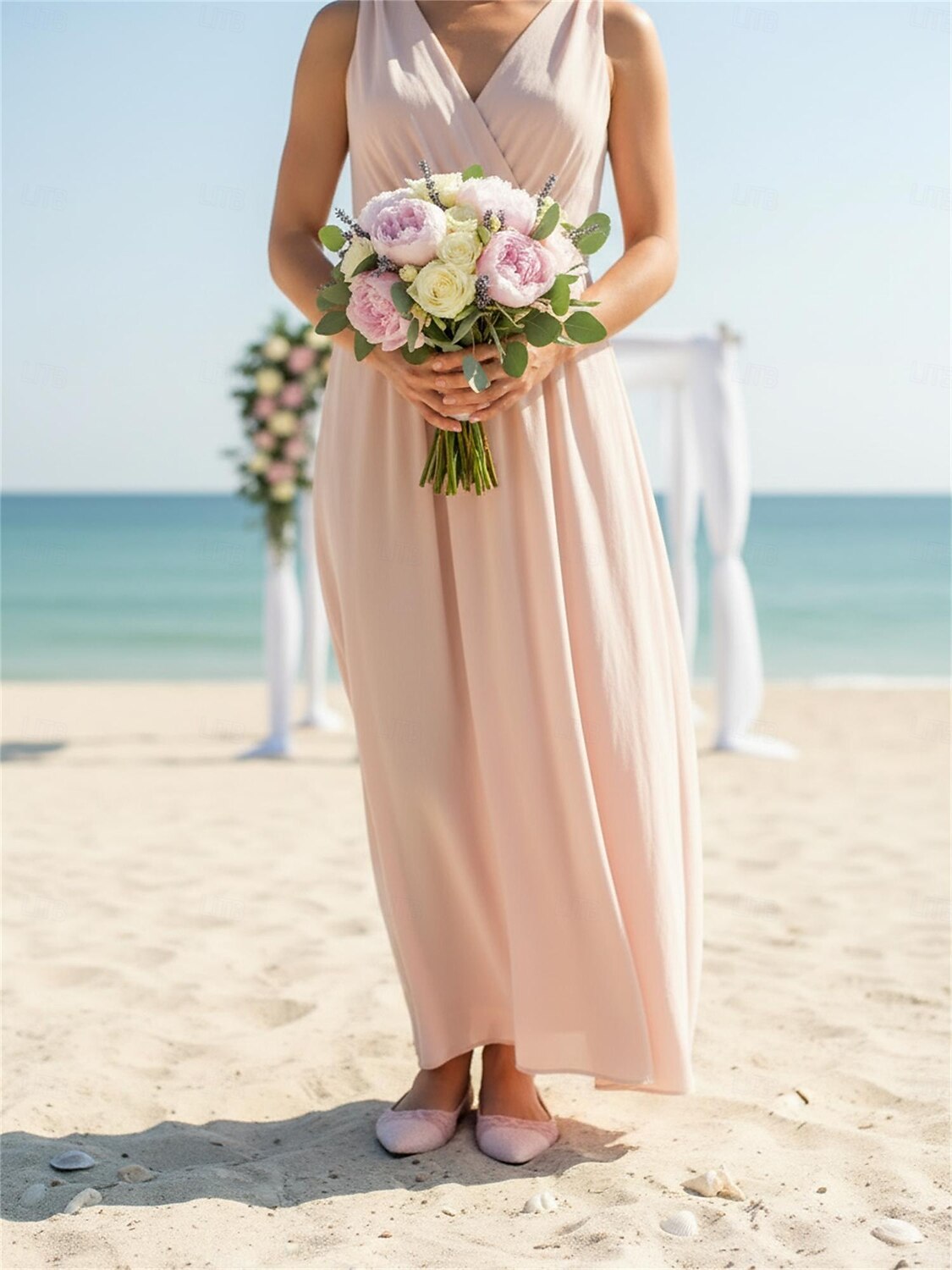 flats to wear with bridesmaid dress Women's Elegant Pink Lace Ballet Flats, Pointed Toe, Comfortable Wedding Guest Shoes for Beach Weddings 2026 Wedding shoes Color:Diamond Club-Misty Pink Asymmetric Back Rust Bridesmaid Dresses - Pretty Pewter