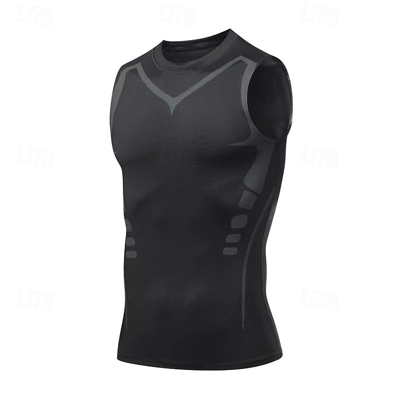 Voor heren Effen Training tanktop Hardlooptanktop Fitness tanktop Zomer Mouwloos Sneldrogend Compressie Vochtregelerend Sportschooltraining Actieve training Oefening Zwart Wit White + Gray 2026 - $6.49 –P4