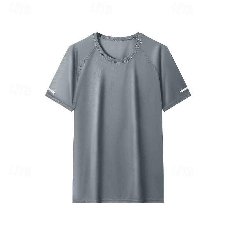 رجالي التدرج تيشيرت للجري قميص ضاغط الصيف كم قصير سريع جاف ضغط رطوبة فتل تمرين نادي رياضي التدريب النشط ممارسه الرياضه أزرق سكني غامق أسود ملابس رياضية ألبسة رياضية 2026 - $11.49 –P3