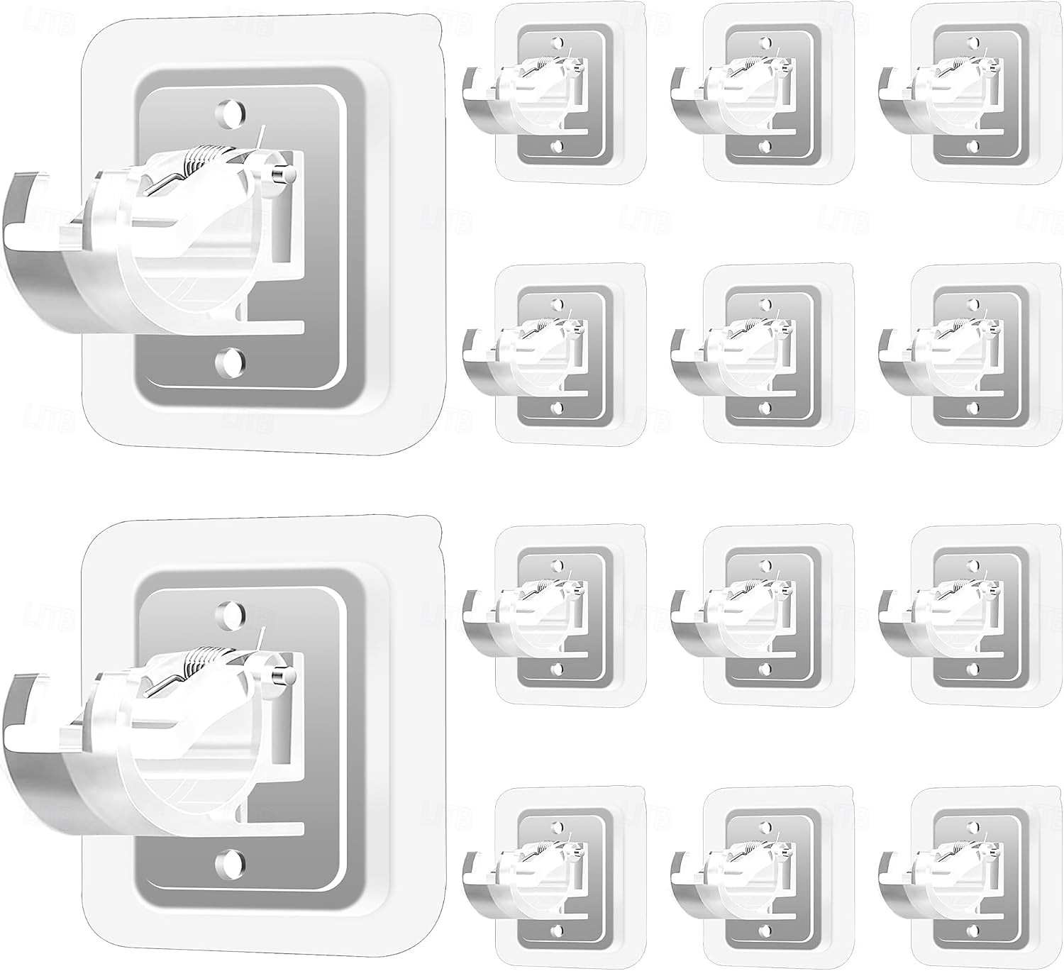 14 ks držáky na záclonové tyče bez vrtání, samolepicí háčky na záclonové tyče bez hřebíků, nastavitelné háčky na záclonové tyče, věšáky na záclony do koupelny, kuchyně, domů, koupelny a hotelu 2026 - $13.99 –P1