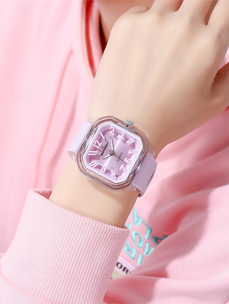 Подарок на День Матери SKMEI Мужские кварцевые часы Креативные минималистские модные повседневные светящиеся водонепроницаемые часы с мировым временем Силиконовые гелевые часы 2026 - $26.99 –P12