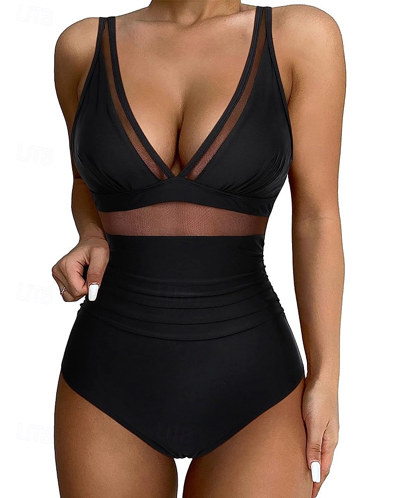 2026年 女性用 ラッシュガード 水着 ワンピース 花 ソリッド レオプリント UVプロテクション 弾性ある ノースリーブ スイムウェア 水着 サーフィン 潜水 水泳 夏  コレクション – $17.99 –P5