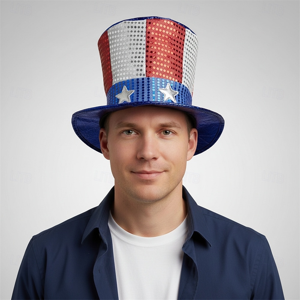 Hat Cosplay Adults' Unisex Independence Day / the Fourth of July 4th of July Party Festival Dress Up 2026 - $17.49 –P1
