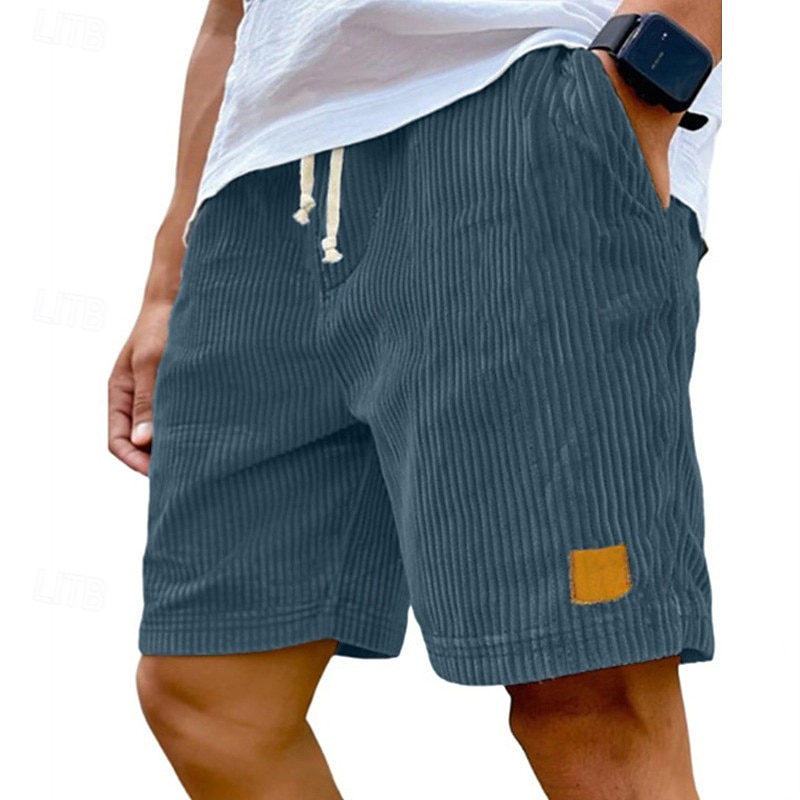 Per uomo Pantaloncini Estivi Pantaloncini casual Pantaloncini di velluto a coste Tasca Coulisse Elastico in vita Semplice Comodità Traspirante Corto All'aperto Vacanza Canotta sportiva Casual Nero del 2026 a $20.99 –P7