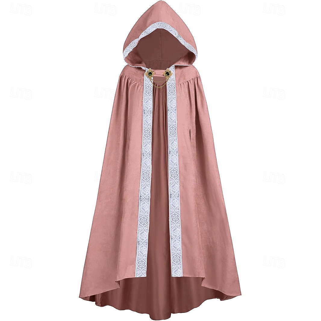 Retro vintage Middeleeuws Renaissance Kaap Mantel kapmantel Vampieren Kostuum Uniseks Keltisch Fantasie Halloween Carnaval Prestatie LARP Volwassenen Mantel 2026 - $52.99 –P2