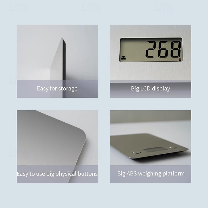 Slimme digitale keukenweegschaal met voedingswaardecalculator-app, roestvrij staal, weegschaal voor voedsel voor dieet en maaltijdvoorbereiding. 2026 - $46.99 –P5