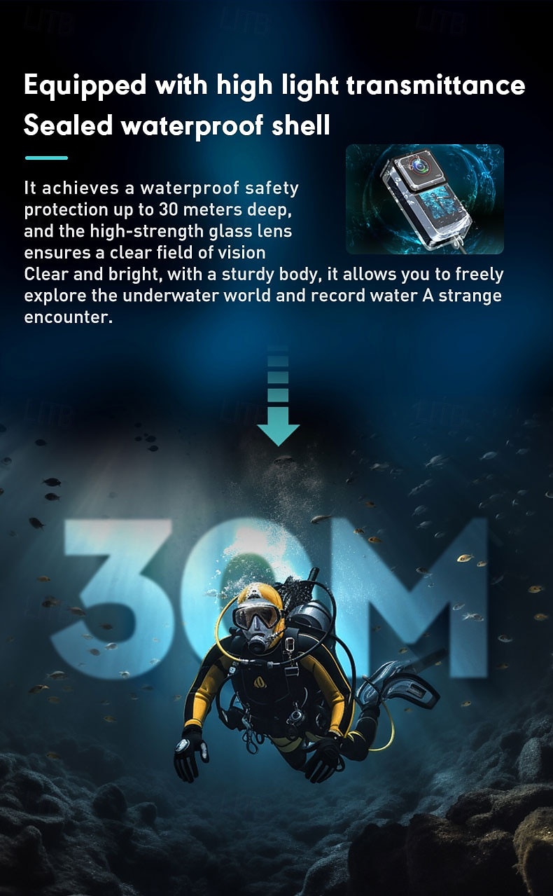 Экшн-камера 4K (с поддержкой Wi-Fi), спортивная видеокамера, видеорегистратор для велосипеда, нагрудная камера, головная камера и камера для дайвинга. 2026 - $103.99 –P6