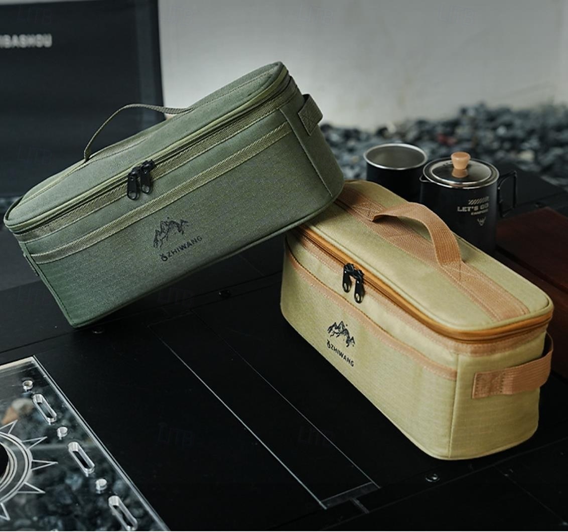 Oppbevaringspose for campingutstyr, bærbar utendørs kjøkkenorganisator for gryter, boller, bestikk &bestikk, multifunksjonell campingutstyrsbæreveske med beskyttende polstring 2026 - $9.99 –P4