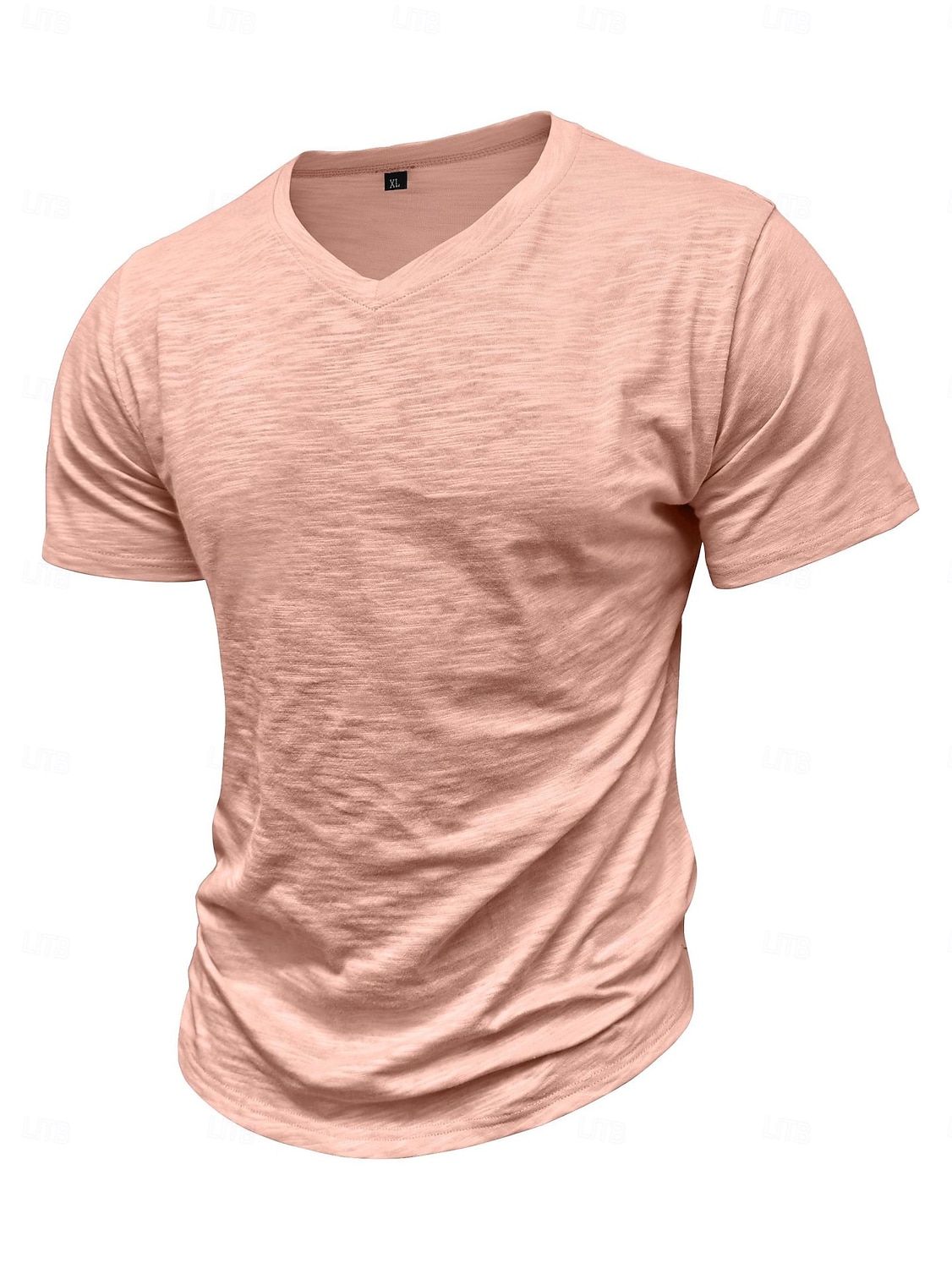 Herre T-skjorte 100 % bomulls-T-skjorte Kort Erme V-hals Sommer Vår & Vinter عادي Pit Strip Mote Designer Grunnleggende Grunnleggende Myk Avslappet Feriereise Gate Svart Stein Grønn Topp T-skjorte 2026 - $20.99 –P2