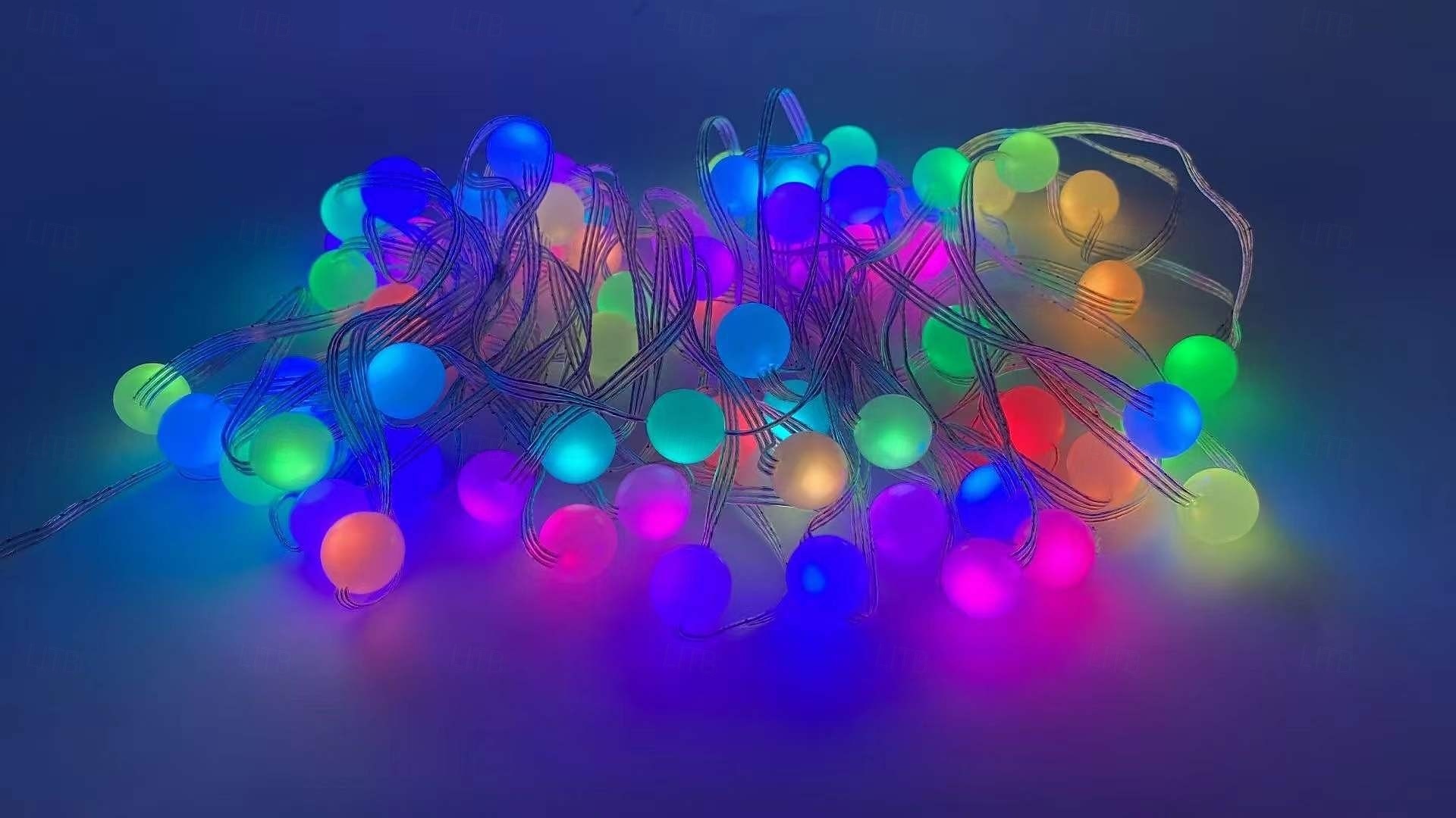 Μίνι φωτιστικά RGB με μπάλα, αδιάβροχα IP65, έλεγχος με εφαρμογή bluetooth, τροφοδοσία μέσω USB, τηλεχειριστήριο 24 πλήκτρων με χρονοδιακόπτη, εσωτερικός/εξωτερικός κήπος, βεράντα, γάμος, πάρτι, 2026 - $14.49 –P1