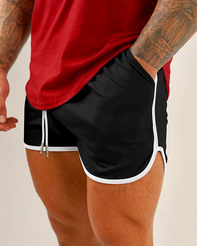 Homens Shorts de Corrida Calções atléticos Shorts de Academia Com Cordão Bolsos Cintura elástica Calção Casual Ao ar livre Férias Verão Secagem Rápida Leve Macio Treino de Ginástica Treinamento Ativo de 2026 por $17.99 –P8
